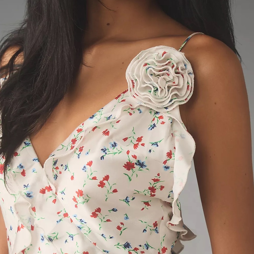 Bardot Olea Floral Sleeveless Ruffle Midi Dress - Picture 5 of 15
